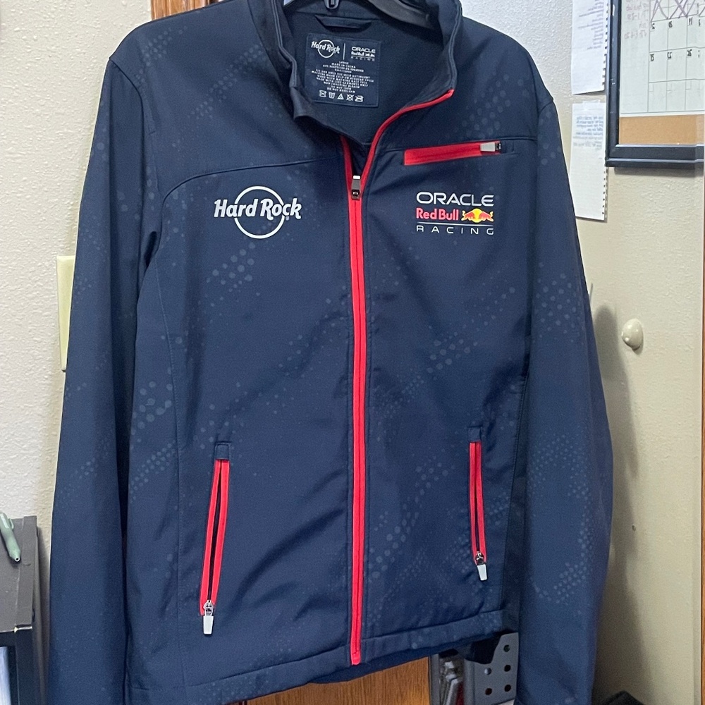 Blue and Red Hard Rock Oracle Racing Jacket